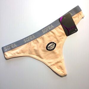 Sofra Peach and Gray Thong Panties Underwear - M & XL